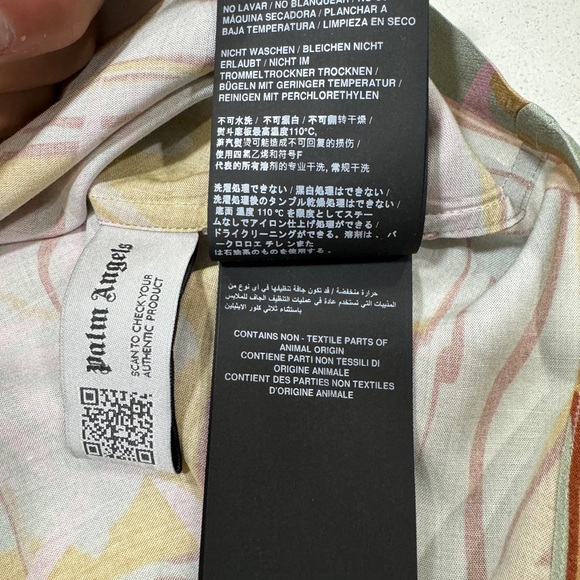 Palm Angels Mens Lagoon Bowling Shirt Mint Off White Size 52 (Large) MSRP $710 - Picture 10 of 12